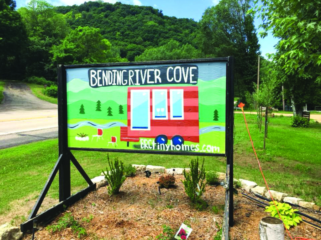 Sign at Bending River Cove