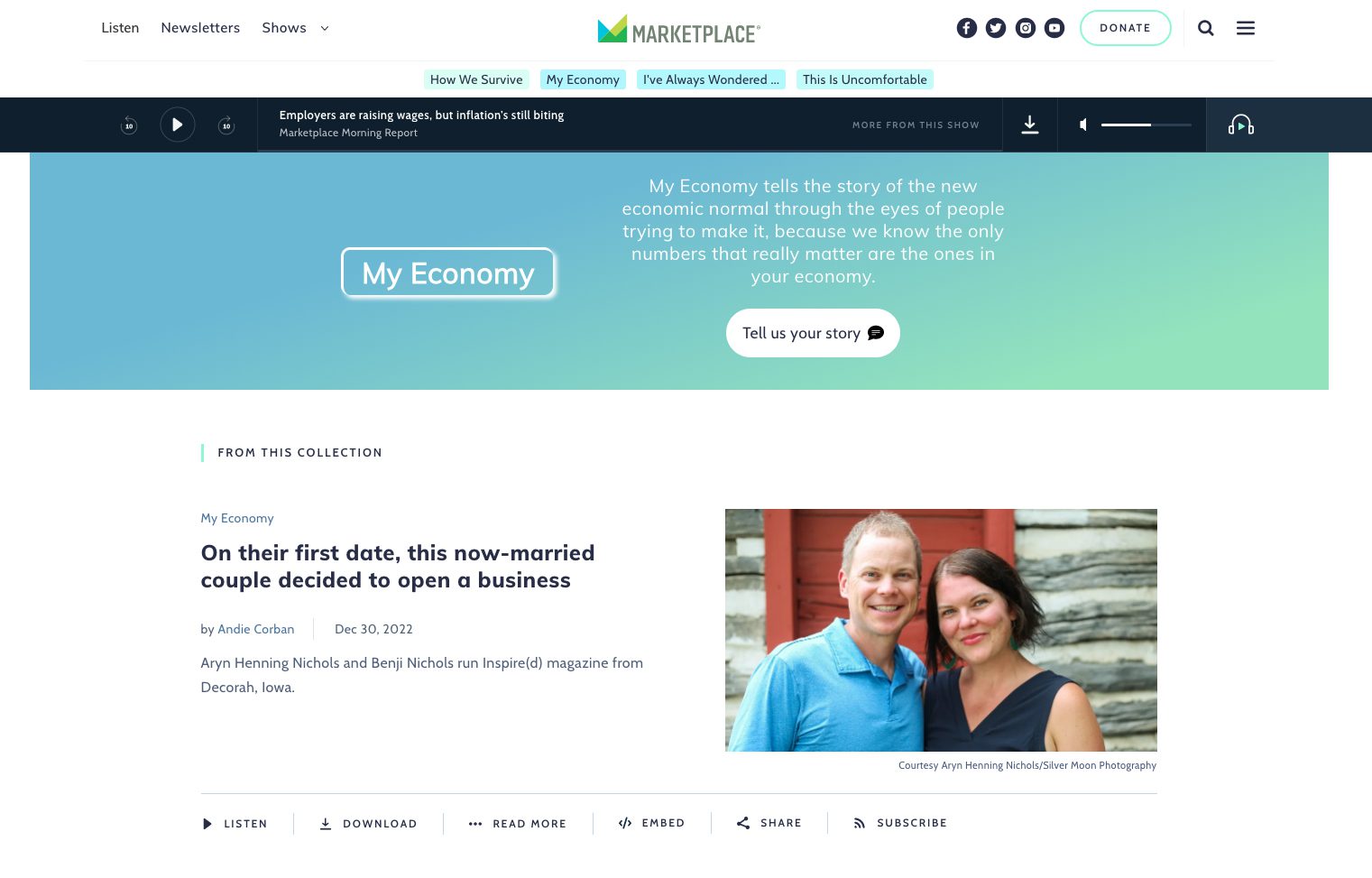 Aryn and Benji were on Marketplace!