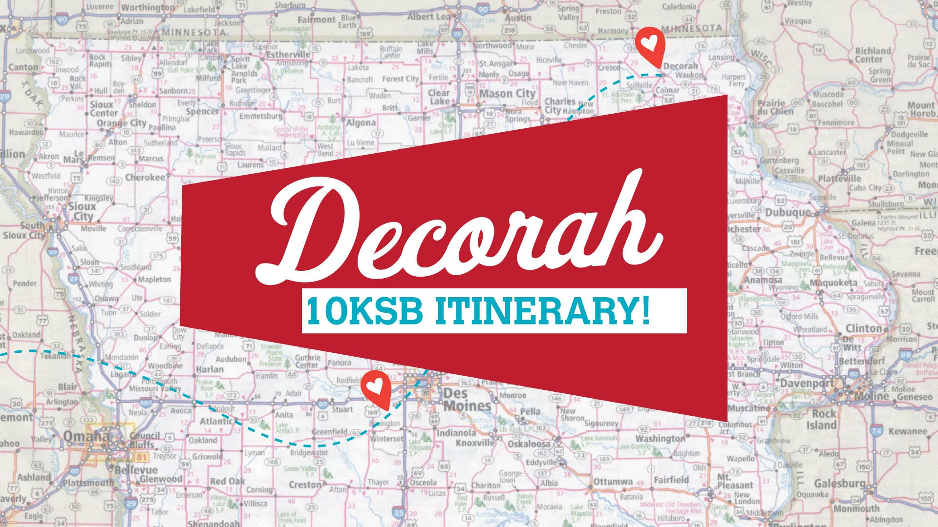 10KSB Decorah Itinerary!